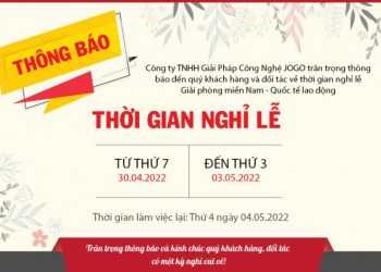 (Tiếng Việt) THÔNG BÁO NGHỈ LỄ 30/4 – 1/5